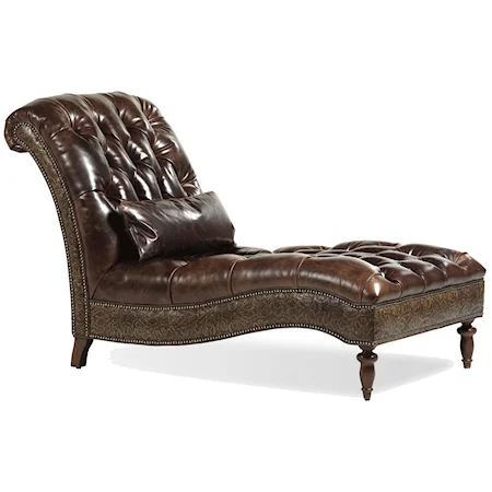 Charlesworth Armless Chaise with Tufted Button Accents